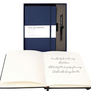 A5 Printed Logo Customized PU Leather Diary Daily Monthly <b>Planner</b> <b>Journal</b> Pu Hardcover Notebook Gift Box Set With Pen - Product Image 2
