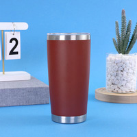 Gobelet de voiture isotherme en acier inoxydable 304/201 de 20 oz avec couvercle, design moderne et minimaliste, portable, multi-usage, résistant à la glace