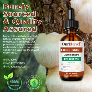Organic Lion's Mane Mushroom <strong>Extract</strong> Drops Herbal Plant Supplement for Brain Energy Memory Improvement Rich Vitamin Active - Product Image 5