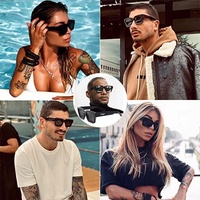 Lunettes de Soleil Polarisées en Acétate Épais Tendance de Luxe Haut de Gamme avec Logo en Métal Personnalisé pour Hommes et Femmes