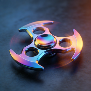 Spinner de Aluminio Heptagonal Arcoíris, Mecanizado por CNC, con Foto Personalizada para Regalo - Product Image 5