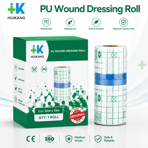 Rouleaux de fixation adhésive en PU, <span class=keywords><strong>film</strong></span> médical transparent en PU, pansement en rouleau, ruban adhésif pour plaies, 10 cm x 10 m - Product Image 6