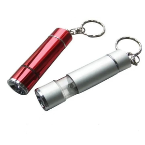 Logo Printing Mini Aluminium Pocket Flexible LED Flashlight With Carabiner Keychain