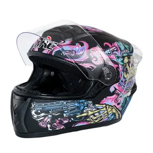 Dot Certification casco moto di alta qualità OEM ODM Custom casco moto doppio visiera adulti casco Full Face