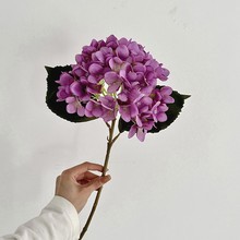 زهور هيدرانجيا اصطناعية جديدة من البلاستيك، واقعية وناعمة ومقاومة للماء وخفيفة الوزن، مصنوعة يدويًا بأسلوب أوروبي عتيق للديكور المنزلي - Product Image 2