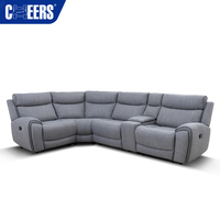 MANWAH CHEERS Modernes Europäisches Design Stoffbezogene Metallrahmen Ausziehbare Elektrisch Verstellbare Sektional-Couch für Wohnzimmer