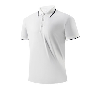 Polo de manga corta para hombre, informal, para golf y running, de secado rápido, con diseño de cuello a juego de colores, anti-bolitas, liso. - Product Image 5