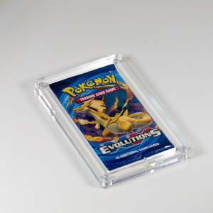 Venta al por mayor Pokemoned <span class=keywords><strong>1</strong></span> Ranura Acrílico Magnético Booster Pack Protector Display Holder TCG Booster Pack Acrílico Case Protector - Product Image 3