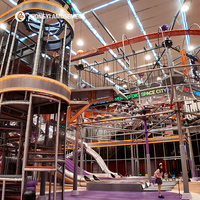 Solution personnalisée pour aire de jeux intérieure commerciale : équipement de jeu souple pour enfants, jeux interactifs, toboggan, matrice de jeux, parc d'attractions