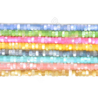Perles de coquille de nacre Trochus multicolores naturelles, espaceurs Heishi pour la fabrication de bijoux DIY, 2x4MM, brin de 38CM