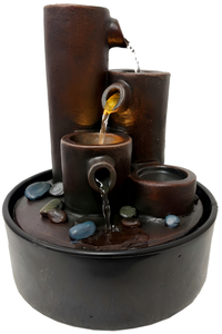 Fontaine d'eau de bureau moderne en forme de cylindre avec des roches de <span class=keywords><strong>rivière</strong></span> - Product Image 4