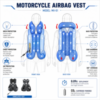 Veste de course sportive avec airbag, protection gonflable de protection du cou et du dos pour motocycliste, taille plus, veste avec airbag