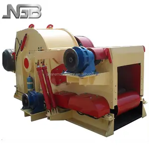 Efficient Drum Wood Chipper 30 Tons Hourly Large Capacity Drum Chipper