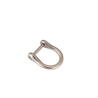 Boucle à vis ouverte en métal en forme de D de 1,4/1,8 cm, détachable, pour la fabrication de sacs en cuir, sangle de sac, ceinture, poignée, sangle d'épaule, boucle de sangle