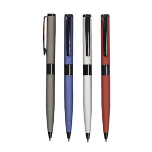 Luxury Frosted Sublimation Aluminium Stainless Steel Bonvada Hotel Twist Ballpoint <b>Pen</b> Custom Logo Blue/Black Ink Promotional - Product Image 3