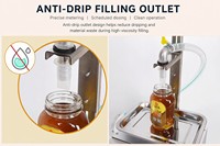 Machine de remplissage industrielle de bureau pour liquides visqueux, pâtes, confitures, jus, sirops, produits de soin en flacon, petite, automatique, à tête unique