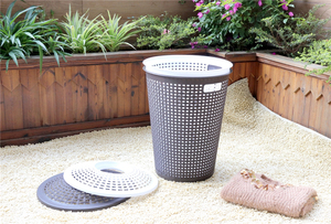 Giá tốt nhựa giá rẻ Stackable giặt nhựa giỏ nhựa lưu trữ Giỏ quần áo bẩn hampers - Product Image 6