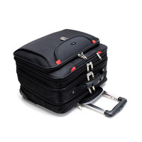 Nouvelle valise vintage à roulettes en tissu Oxford, fermeture éclair, sac à roulettes pour ordinateur portable de 18 pouces, valise à roulettes, bagages