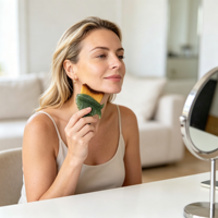 Peigne de massage 4-en-1 en jade, brosse sèche, drainage lymphatique facial, acupression des méridiens du cuir chevelu, lifting de la mâchoire, outil de beauté Gua Sha pour spa