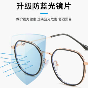 Nouvelles lunettes anti-lumière bleue à monture octogonale complète, monture hybride en métal TR, légères, unisexes, pour adultes, YC5106 C1 - Product Image 5