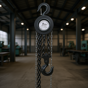 Paranco a Catena Manuale 3 Tonnellate 10 Piedi, Attrezzatura di Sollevamento Industriale per Costruzioni in Acciaio - Product Image 2