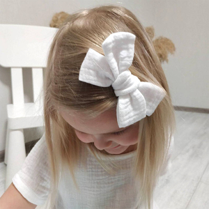 Barrettes en gaze de coton doublé pour bébés filles, accessoires de <span class=keywords><strong>cheveux</strong></span>, couvre-chef, 2 pièces - Product Image 5