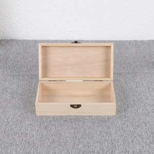 Paulownia wood rectangular storage box, <b>retro</b> wooden box, wooden <b>gift</b> packaging box, flip-top wooden box wholesale - Product Image 2