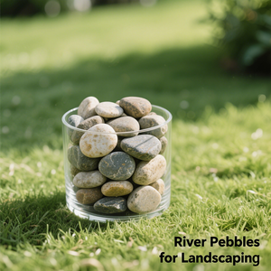 Ciottoli neri lucidi alti e lucidi rocce naturali del fiume all'aperto decorazione da <span class=keywords><strong>giardino</strong></span> Design moderno paesaggio Eco Friendly <span class=keywords><strong>pietre</strong></span> lucide - Product Image 4