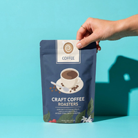 Sachet Doypack Biodégradable pour Thé et Café avec Fenêtre, Pelliculé Mat, Anti-humidité et Fermeture Éclair