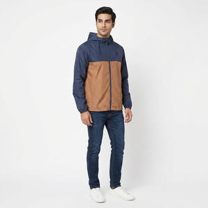 Men's Lightweight <b>Canvas</b> Windbreaker Jacket Full Zip up Windproof Sports Apparel Stand Collar Autumn Workout Wholesale - Product Image 1