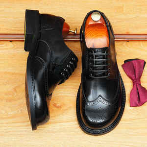 Chaussures en cuir décontractées pour hommes Backfleece, à enfiler, bout pointu, soutien de la voûte plantaire, talon amorti, imperméables et respirantes pour le bureau et la carrière - Product Image 5