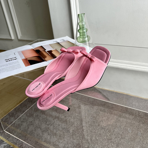 Nouvelles sandales d'été 2026 élégantes à talon carré, simples et polyvalentes avec nœud - Product Image 2