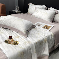 Ensemble de literie en viscose de bambou antibactérien naturel, imprimé floral, respirant, rafraîchissant, drap, housse de couette, taie d'oreiller