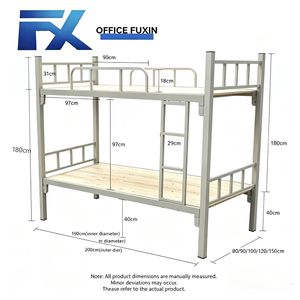 Fabrik-Großhandel Doppel-Bunker-Metall-Etagenbett in Vollgröße Ausziehbar Platzsparend für Erwachsene Hotel-Schlafzimmermöbel Modern - Product Image 2