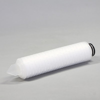 Élément filtrant pliable OEM de 5 à 40 pouces, pressé à plat, 1 micron, à pointe triangulaire, en plastique PP, pour filtre à eau à lit plat