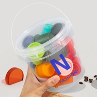 Ember Plastik Transparan Mini untuk Penyimpanan Cat Logo Kustom Kapasitas 1L-5L