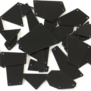 Strass à coudre en acrylique miroir Oleeya, tailles assorties, pour travaux manuels DIY, pierres plates à coudre pour décorations de vêtements et robes - Product Image 4