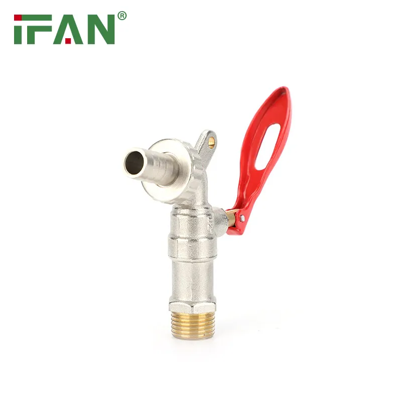 IFAN mẫu miễn phí Sliver Màu Brass tap Brass bibcock 1/2 "vòi nước với khóa xử lý