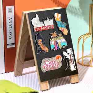 Venta al por Mayor de Decoración para Refrigerador con Diseño Personalizado en 3D, Forma Metálica, Impermeable, Estilo Art Deco, Ciudades, Atracciones Turísticas, Decoración para el Hogar, Promocional - Product Image 3