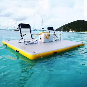 Nueva plataforma flotante de agua inflable/plataforma de agua de muelle de pontón flotante inflable