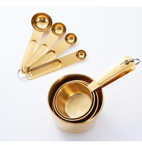 Bajo MOQ Acero inoxidable 4 PCs Azúcar Polvo <span class=keywords><strong>Cucharada</strong></span> Herramientas de medición Todo en <span class=keywords><strong>una</strong></span> taza medidora - Product Image 4