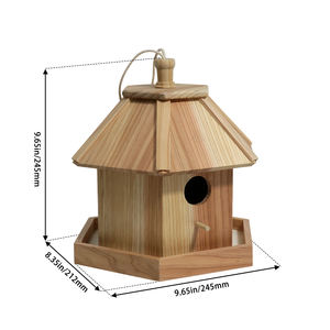 Garden Country Cottages Hanging Waterproof Wooden Spray Paint Treatment Wood Bluebird Box Houses for Outdoor - Product Image 2