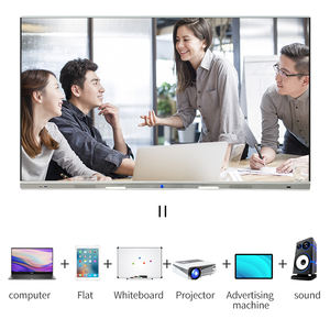 Écran publicitaire numérique intelligent de 98 pouces, projection sans fil haute précision, tactile capacitif, double système, 400 nits, pour bureau d'entreprise - Product Image 4