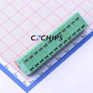 JL142R-50812GA1 Spring Terminal Block Bent Lead Through Hole,P=5.08mm Connector 1x12P 5.08mm Green Right Angle Insert - Product Image 2