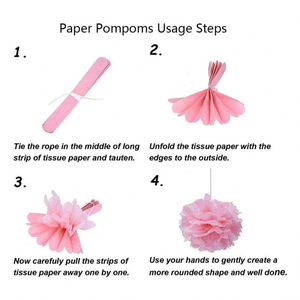 Kit Completo Decorazioni Compleanno <span class=keywords><strong>Oro</strong></span> Rosa, Striscione, Pompon di Carta, Bandierine a Triangolo, Palloncini a Cuore e Stella - Product Image 6