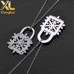 Dazzling <b>Men</b> Jewelry <b>Silver</b> Tone Snowflake Pendant <b>Necklace</b> <b>for</b> Festive Occasions - Product Image 2