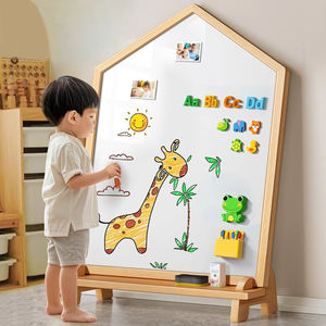 Papan Tulis Dua Sisi Hitam Putih untuk Anak, Mainan Edukasi Menggambar dan Melukis untuk Bayi di Rumah - Product Image 1