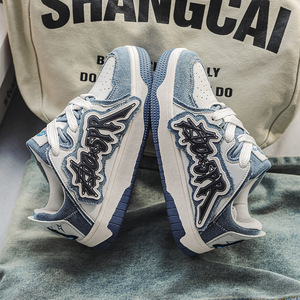 <span class=keywords><strong>Zapatillas</strong></span> de Skateboard con Cordones, Estilo Coreano, Casuales, para Senderismo, con Letras, para Estudiantes y Parejas, Modernas y Geniales - Product Image 3