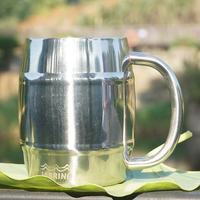 Tasse à bière isolée à double paroi avec logo personnalisé chope à bière de sublimation en acier inoxydable de 11oz avec poignée