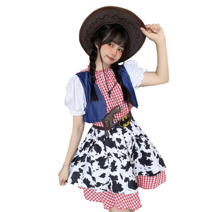 Costume de cosplay Woody Cowgirl avec ensemble chapeau et robe à carreaux rouges, ceinture <span class=keywords><strong>Batman</strong></span> pour Halloween, jeux d'anime et jeux de rôle - Product Image 5